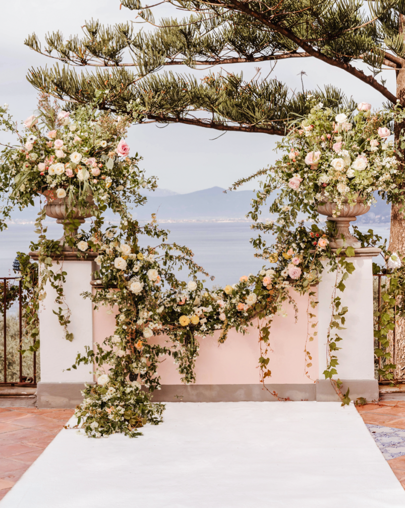 matrimonio romantico in villa